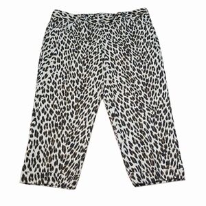 NWT‎ Larry Levine Leopard Slim Leg Crop Pants Size 16